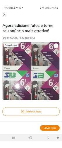 Livro 6° Ano, Sistema Farias Brito/ Sfb. Vol 1,2,3 E 4.