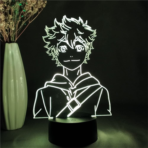 Haikyuu!! Hinata Shoyo Luz Noche Anime Figura 3d Led Manga