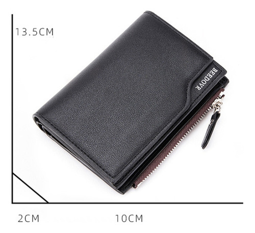 Cartera Corta Beedovr 9902 Para Hombre, Con MĂșltiples Tarjet