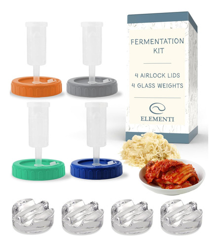 Elementi Mason Jar Kit De Fermentación Juego De 4 Pesos De Y
