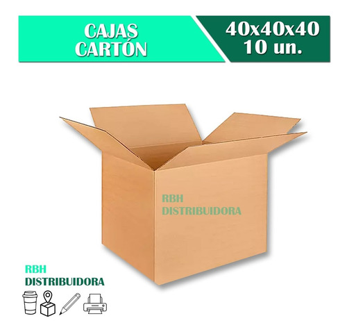 Caja Carton Mudanza Embalaje 40x40x40 Reforzada Premium X10u