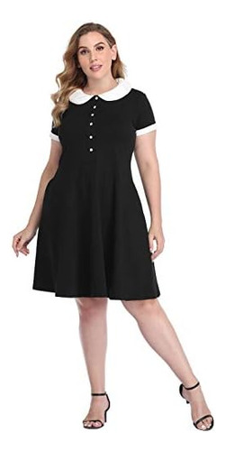 Hde Talla Grande Con Cuello Peter Pan Vestido Y
