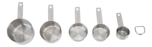 Juego De Tazas Y Cucharas Medidoras De Acero Inoxidable