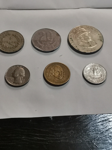 Vendo 6 Monedas De Colección. Costa Rica Y Estados Unidos.. 