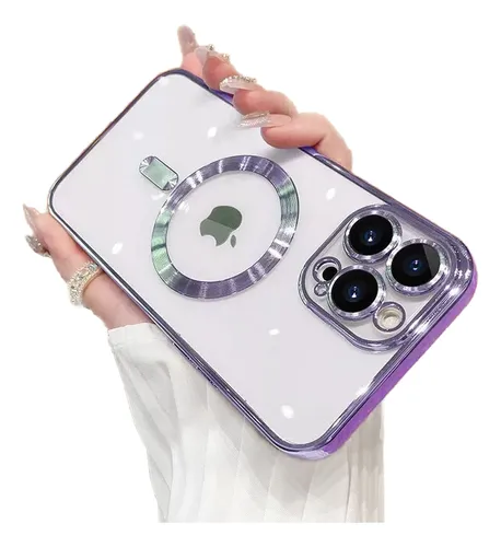 Funda Para iPhone 14pro Max Metalizada Carga Inalab C/camara