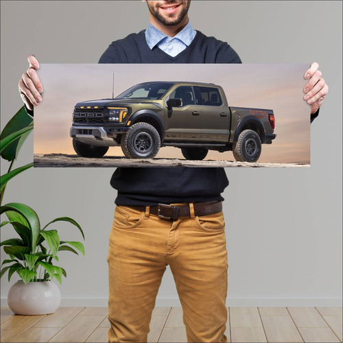 Cuadro 30x80cm Auto 2024 Ford F 150 Raptor Super 447