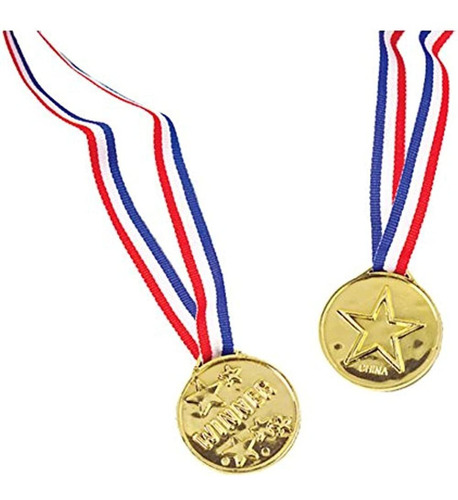  Medallas De Ganador De Estrella De Oro De Plástico De
