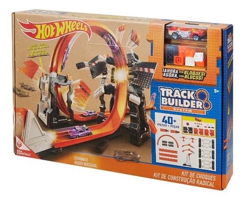 Pista Hotwheels Track Builder / Contruye Una Pista De Carros Color Agua