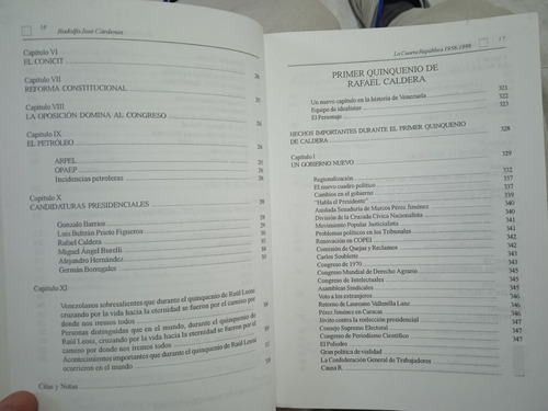 La República Civil Cuarta República 1958-98 2 Tomos Cardenas (Usado)