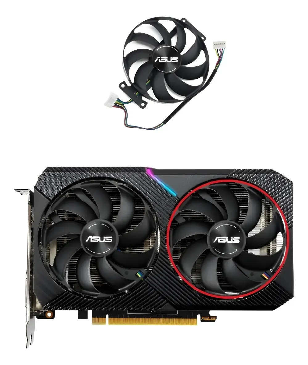 Cooler P Gpu Asus Rtx 2060 2070 Dual 0.35a 89mm Fdc10h12s9-c Led Lado B Derecho