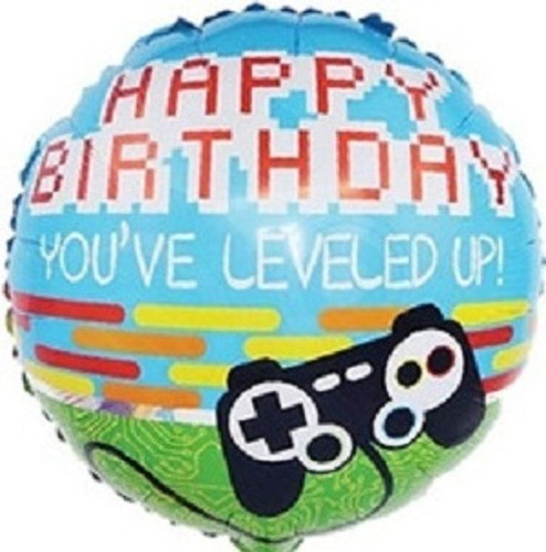 10 Globos Metalizados Gamer Video Juego Happy Birthady 