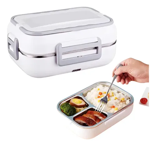 Marmita Elétrica Bivolt Electric Lunchbox Inox 1.5L 12v 110v 220v