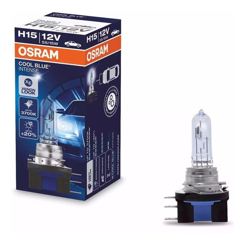 Lampada Osram Cool Blue Intense H15 Par Xenon Look 3700k 12v