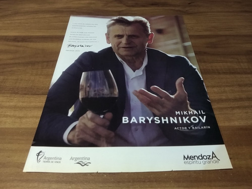 (pg721) Mikhail Baryshnikov * Publicidad Mendoza