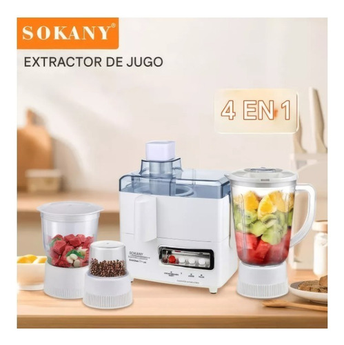 Licuadora 4 En 1 Extractor De Jugo Procesador De Alimentos