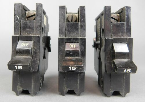 *lot Of 3* Fpe/federal Pacific Electric Type Nb 15a Circ Yyx