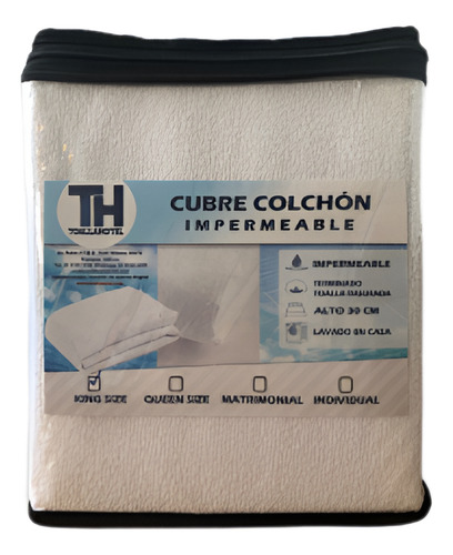 Cubrecolchon Impermeable Individual Blanco (1 Pieza)