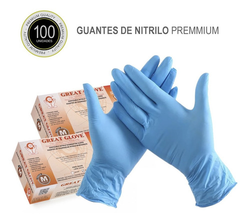 Imagen 3 de 5 de Guantes Nitrilo X100 Unidades Negros