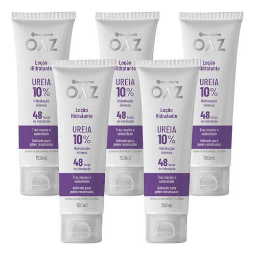 Kit Loção Hidratante Oaz Ureia 10% Com 5 Un De 150ml Cada