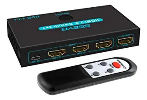 Sgeyr Hdmi 2.0 Switch Splitter 3 Puertos 4k Conmutador