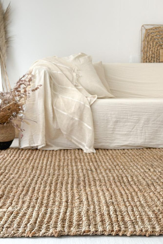 Alfombra Yute Premium 100% Natural India 200x300 No pincha