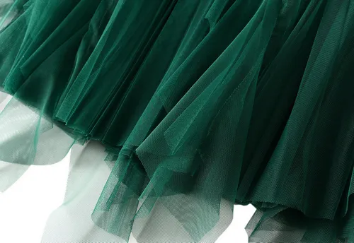 Falda De Tutú De Tul Plisada Asimétrica Para Mujer