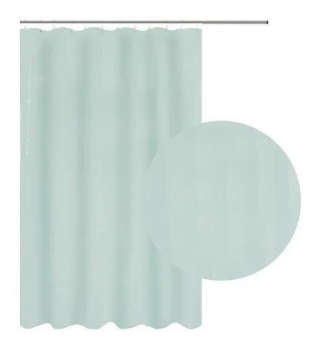 Imagen 8 de 10 de Cortina Baño Teflon Hotelera Impermeable Antihongo C/ganchos