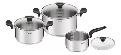 Set 6 Pzas T-fal Primary E3086s74 Acero Inox 