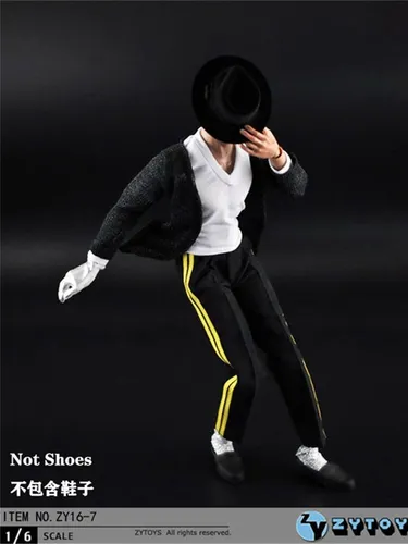 Traje De Hip Hop Negro De Michael Jackson Mj Escala 1 6 De