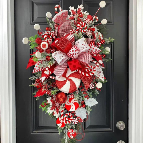 Guirnalda Colgante De Puerta De Pared Con De Navidad, Corona