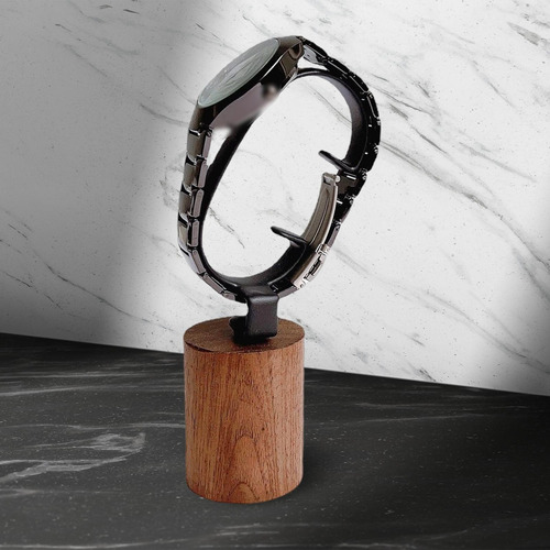 Base De Madera Del Soporte De La Exhibición Del Reloj De