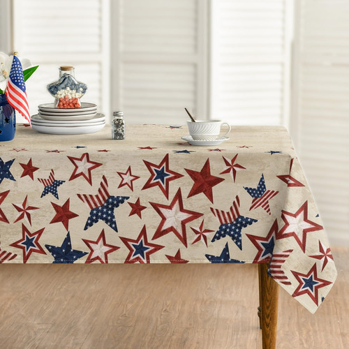 Mantel Rectangular Patriotico 132x178 Cm Lavable