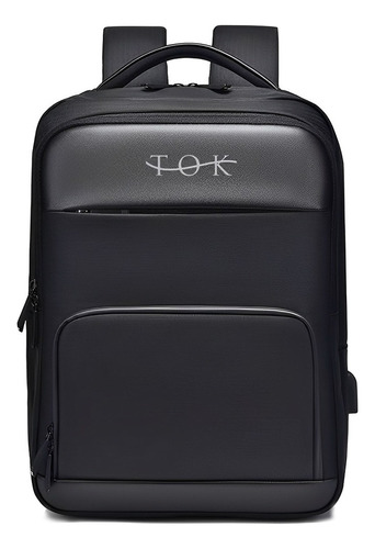 Mochila Impermeável Resistente Para Notebook De 15.6 Polegadas Com Compartimentos E Entrada Usb Cor Preto
