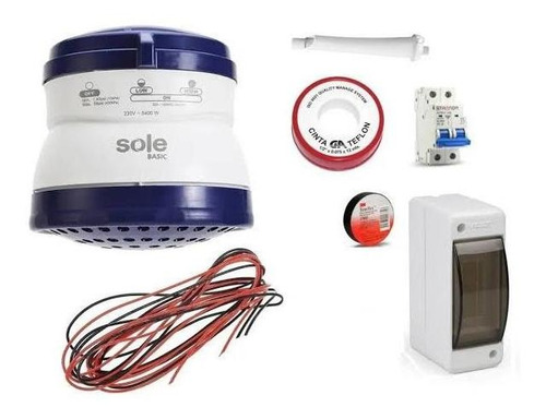Ducha Eléctrica Sole Basic,incluye Accesorios Y Materiales.