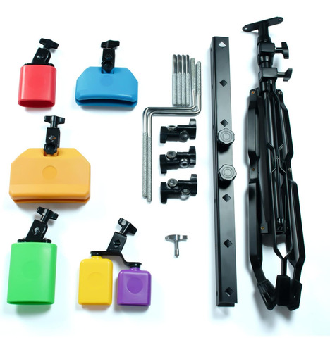 Muscell Jam Block Set Percusion Stand: Completo Con Soporte