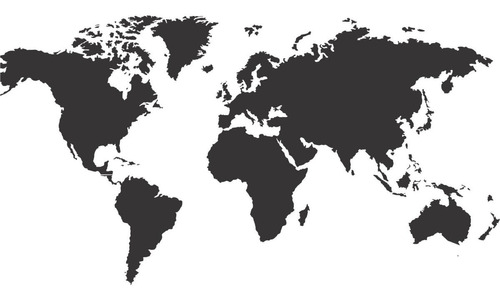 Adesivo Decorativo Parede Mapa Mundi  Mapa De Viagem Grande
