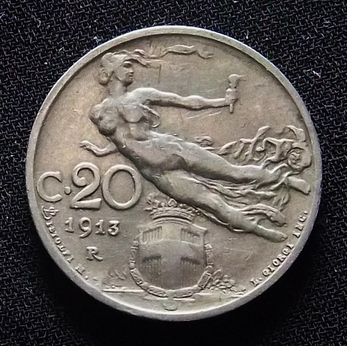 Italia 20 Centesimi 1913 Muy Bueno Km 44