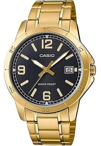Reloj Casio Hombre Mtp-v004g-1b color dorado