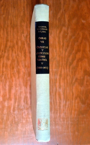 Libro Manuel Gutiérrez Nájera: Obras Vii (Usado)