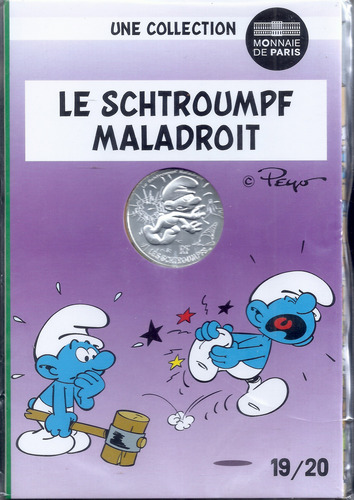 Set Los Pitufos 10 Euros 2020 Le Schtroumpf Maladroit 19/20