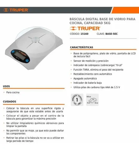 Bascula gramera online truper