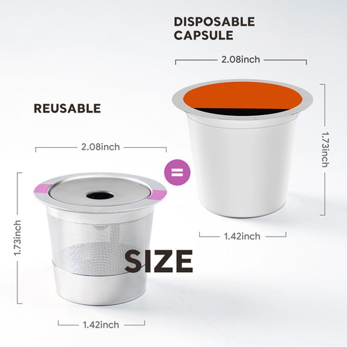 2 Cápsulas De Café Reutilizables Dos Agujeros Individuales