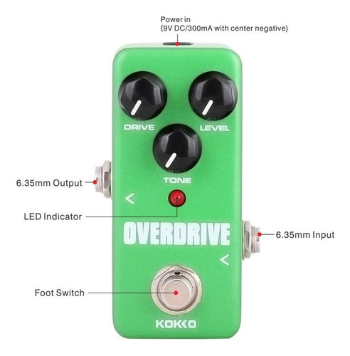 Guitarra Bajo Mini Efectos Pedal Over Drive Overdrive