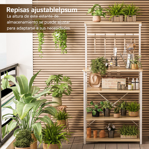 Rack Muebles Organizador Multiusos Cocina Moderno Microondas Amarillo