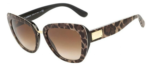 Óculos De Sol Dolce E Gabbana Dg 4296 Cor Marrom e Preto