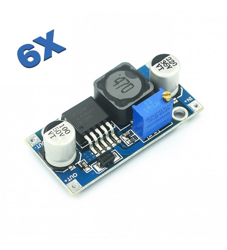 6x Fonte Regulável Step Up Xl6009 Dc Dc Boost Serve Arduino