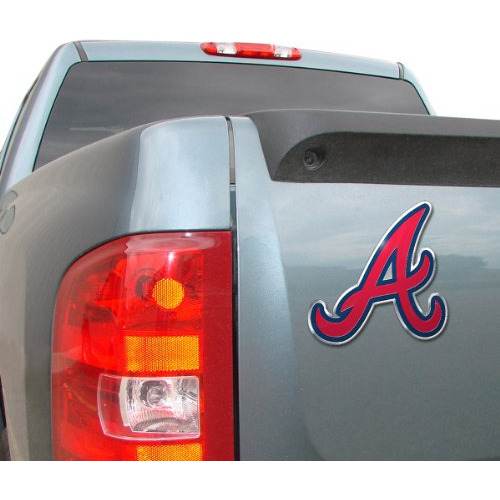 Mlb Atlanta Braves Emblema De Aluminio Resistente De Co...