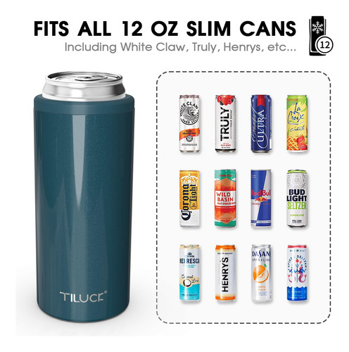 Can Cooler Tiluck Skinny For Slim Beer & Hard Seltzer 355 Ml