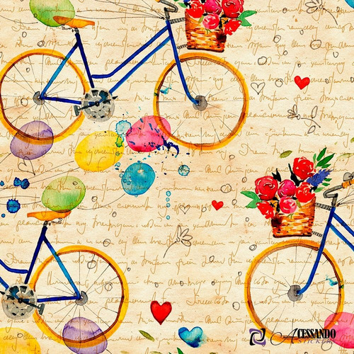 Imagem 2 de 2 de Papel Parede Vinílico Lavável Menina Bicicleta New Casual125
