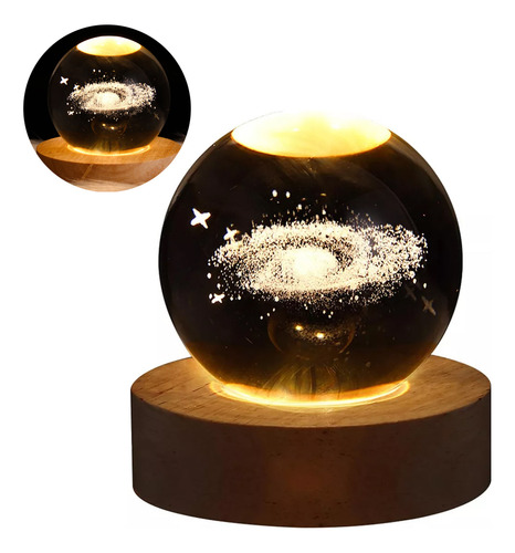 3d Lampara De Noche Led Galaxia Bola Cristal Sistema Solar Color De La Estructura Nébula Color De La Pantalla Nebula